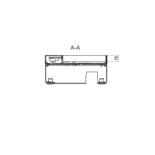 Produktbild UBD 167 161  -  Schwerlast-Unterflur-Bodendose UBD 160 small inkl. Deckel mit Kante, geschlossen, 16mm Vertiefung und 1 Schnur.